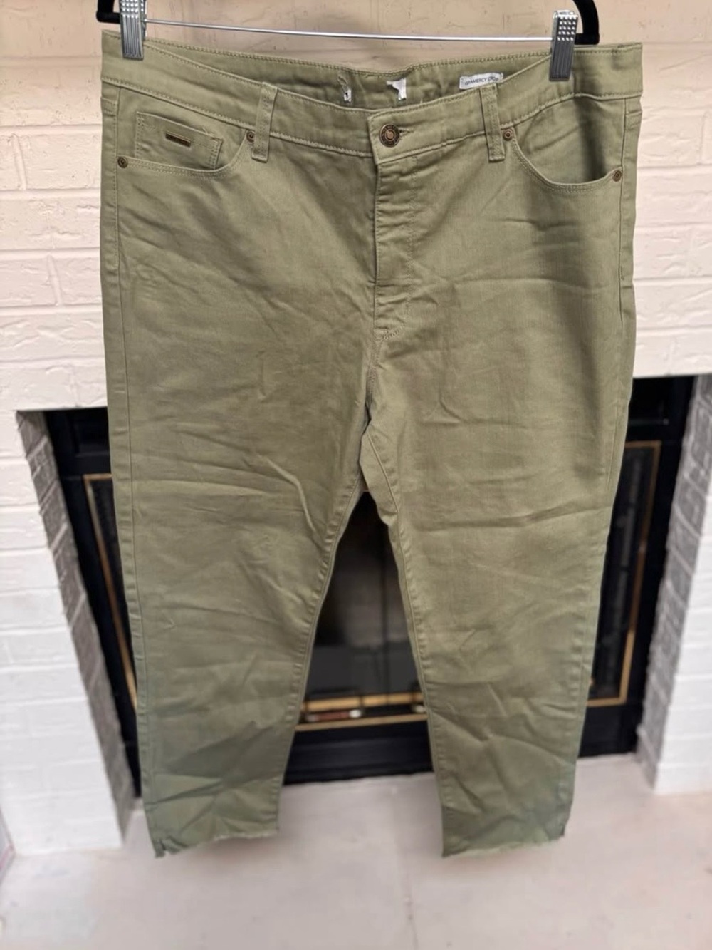 Nine West Olive Green Ankle Crop Jeans